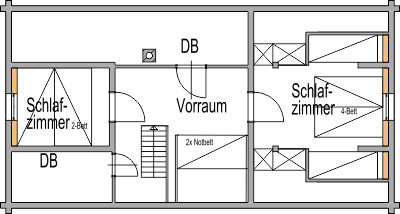 Skizze Obergeschoss